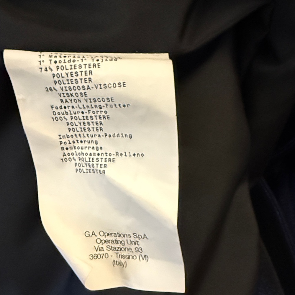 Armani Collezioni Women's Navy Trench Coat - Picture 4 of 5